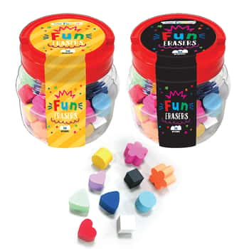50 Ct. Fun Erasers - Assorted Shapes & Colors
