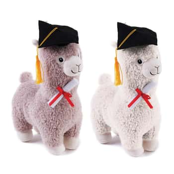 12" Plush Llamas w/ Graduation Cap & Diploma