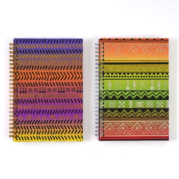 100-Sheet Hard Cover Embroidered Journals w/ Dashiki & Tribal Prints