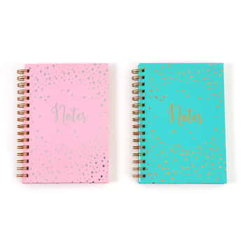 100-Sheet Hard Cover Pastel Journals w/ Embroidered Sparkles & Logo