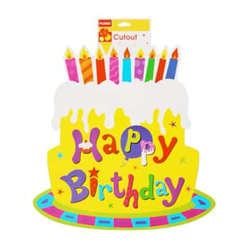 Double Sided Birthday Cake Cut-Out Decor