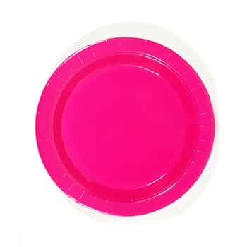 9" Disposable Paper Plates - 8-Pack - Pink