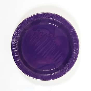 9" Disposable Paper Plates - 8-Pack - Dark Purple