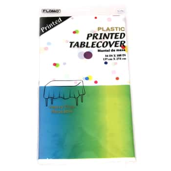 Happy Birthday Party Confetti Rectangular Disposable Tablecovers