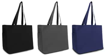 12" Deluxe Tote Bags w/ Side Storage Pocket