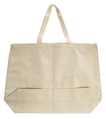 20" Cotton Canvas Tote Bags - Natural