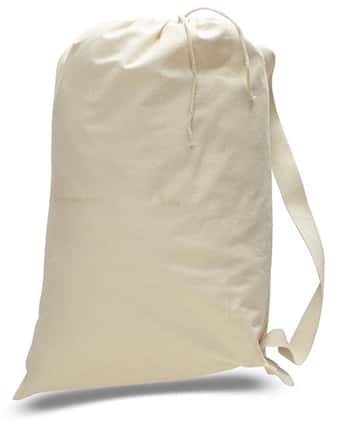 22" Cotton Canvas Laundry Bags - Natural