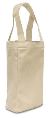 Double Wine Bottle Bags - Natural