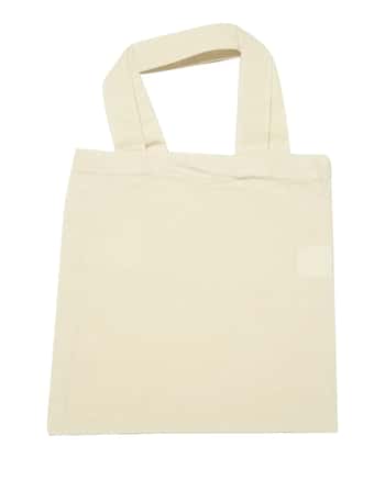 Natural Cotton Canvas Tote Bags - 8" x 8"