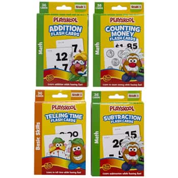 Playskool 36ct Math Flash Cards 4 Assorted Boxed In Pdq See N2