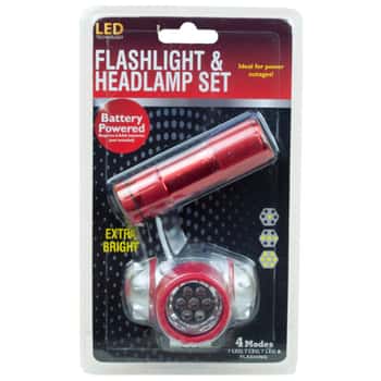 Flashlight and Headlamp Combination Set