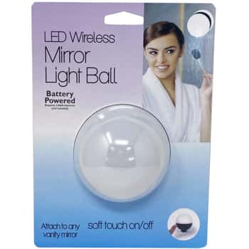 LED Wireless Mirror Light Ball with Suction Mount