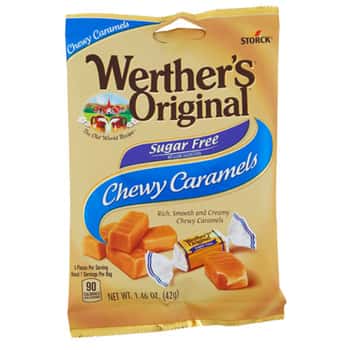 Candy Werthers Sugar Free Caramel Hard Candy 1.46 Oz Bag