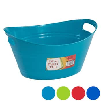 Basket Oval Tub W/double Handles 5.25 X 12.5 - 4 Colors In Pdq