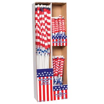 Flag American Displayer 1/3/5pk In 96pc Power Panel Plastic W/patriotic Label