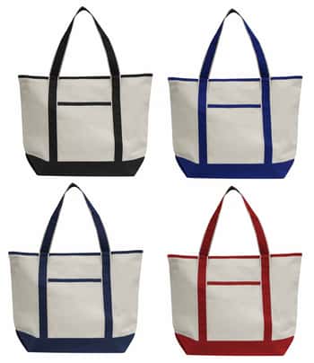 Large Cotton Canvas Boat Totes