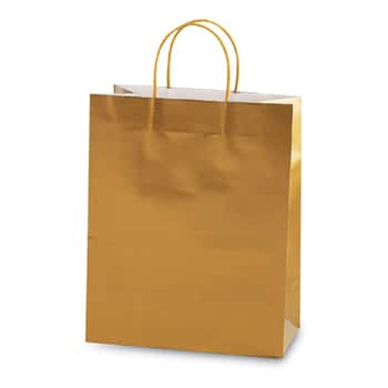 Euro Medium Gold Gift Bags