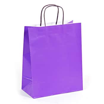 Narrow Medium Bright Purple Gift Bags