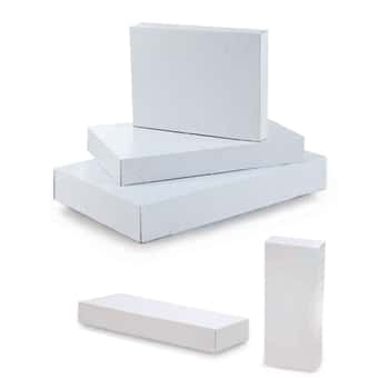 Small Embossed White Boxes - 4-Packs