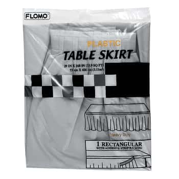 Silver Table Skirts