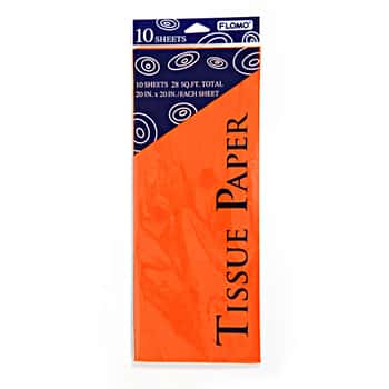 Orange Tissue Paper - 10-Sheet-Packs