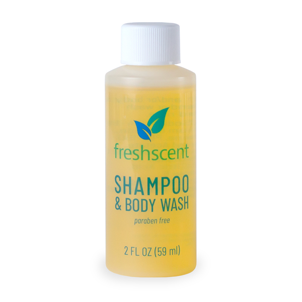 Freshscent 2 oz. Shampoo & Body Wash (Clear Bottle)