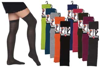 Women's Over the Knee Socks - Solid Colors - Size 9-11