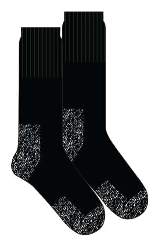 Slazenger Men's Thermal Wool Crew Socks w/ Striped Top - Size 10-13 - 2-Pair Packs