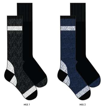 Slazenger Men's Thermal Wool Crew Socks - Size 10-13- 2-Pair Packs