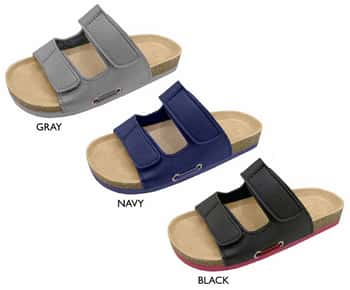 Boy's Microsuede Arizona Sandals w/ Velcro Straps & Webbing Detail