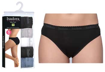Women's Bikini Cut Panties - Assorted Colors - 5-Packs - Plus Size