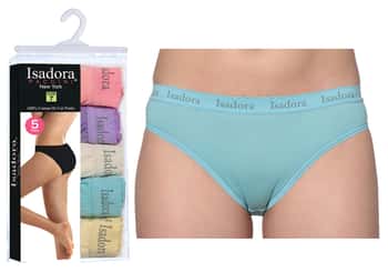 Women's Bikini Cut Panties - Assorted Colors - 5-Packs - Size 5-7