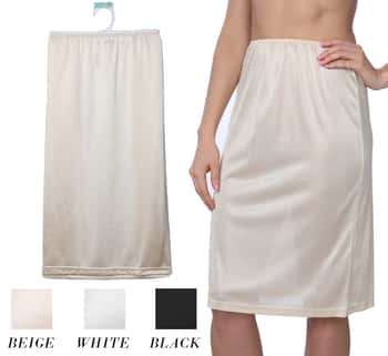 Women's Skirt Slips w/ Solid Trim - Choose Your Color(s)