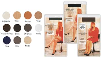 Sheer Pantyhose w/ Reinforced Panty & Toe - One Size - Choose Your Color(s)