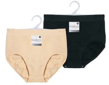 Women's Smooth Seamless Panties - Black & Tan - Sizes Medium-XL