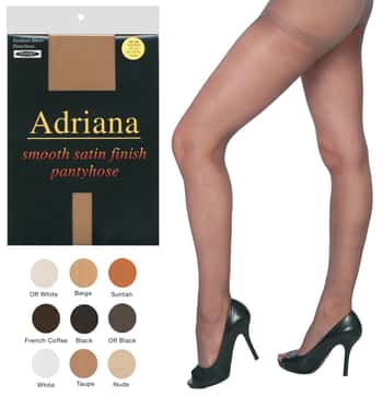 Smooth Satin Finish Pantyhose - One Size - Choose Your Color(s)