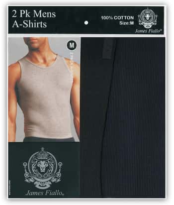 Men's Colored A-Shirts -2-Packs - Sizes Small-XL
