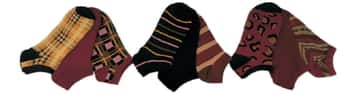 Women's Low Cut Patterned Socks - Autumn Colors & Patterns - Size 9-11 - 3-Pair Packs