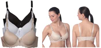 Women's Underwire Bras w/ Breathable Vent-Cut Detail - Sizes 34B-38C