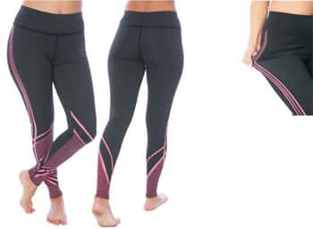 Women's Performance Sport Leggings w/ Non See-Through Fabric - Striped & Chevron Patterns - Sizes Small-2XL