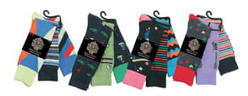 Men's Designer Dress Socks - Colorful Assorted Prints - Size 10-13 - 3-Pair Packs