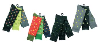 Men's Designer Printed Dress Socks - Food, Desert, & Diamond Prints - Size 10-13 - 3-Pair Packs