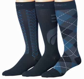 Men's Compression Socks - Size 10-13 - Navy Blue Prints