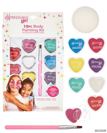 Girl's Body Face Painting Kit - 10-Pack