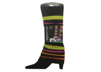 Black & Neon Stripes Leg Warmers