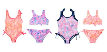 Little Girl's Fashion One-Piece & Two-Piece Swimsuits - Tie-Dye & Pineapple Print - Sizes 4-6X