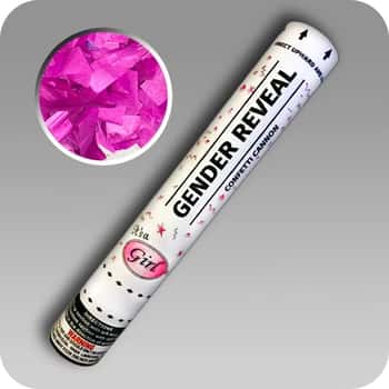 12" Pink Gender Reveal Confetti Cannons