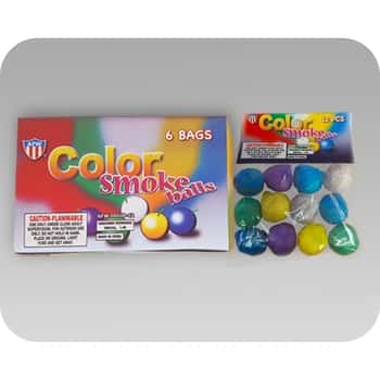 Assorted Color Smoke Balls - 12-Packs