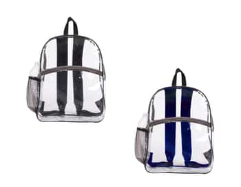 15.5" Clear Backpacks - Choose Your Backpack Strap Color(s)