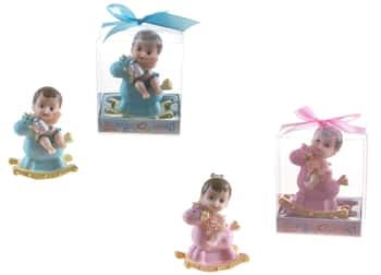 Gender Reveal Baby & Toy Rocking Horse Party Favors w/ Clear Designer Gift Box - Choose Your Color(s)